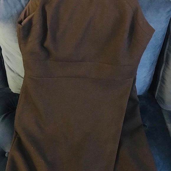 Banana Republic Black Dress w/ Gold Zipper (Sz 12) - Picture 2 of 3